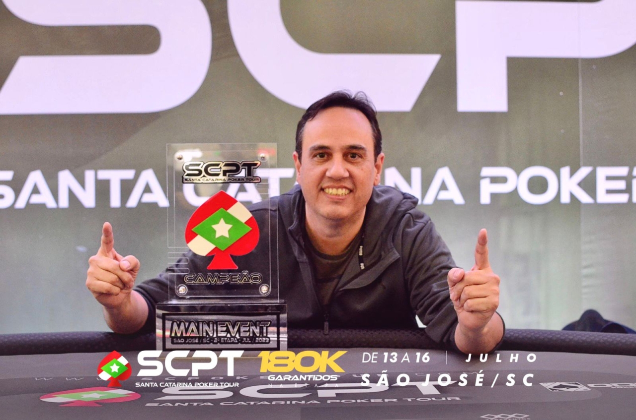 Fabiano Tortelli é campeão do Santa Catarina Poker Tour Main Event e leva título para Lages